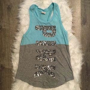 PINK bling Tank Top